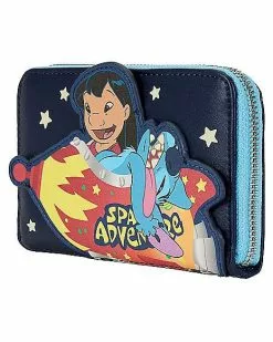 Loungefly Glow In The Dark Space Adventure Zip Wallet - Lilo & Stitch 10 Loungefly Glow In The Dark Space Adventure Zip Wallet - Lilo & Stitch -Halloween Store 03915683 c