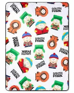 8 Bit Print Sherpa Fleece Blanket - South Park