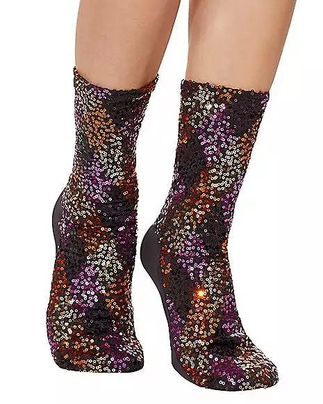 Harley Quinn Sequin Socks - Birds Of Prey 3 Harley Quinn Sequin Socks - Birds Of Prey