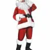 Adult Velour Plus Size Santa Suit Deluxe 1 Adult Velour Plus Size Santa Suit Deluxe -Halloween Store 07603590 a